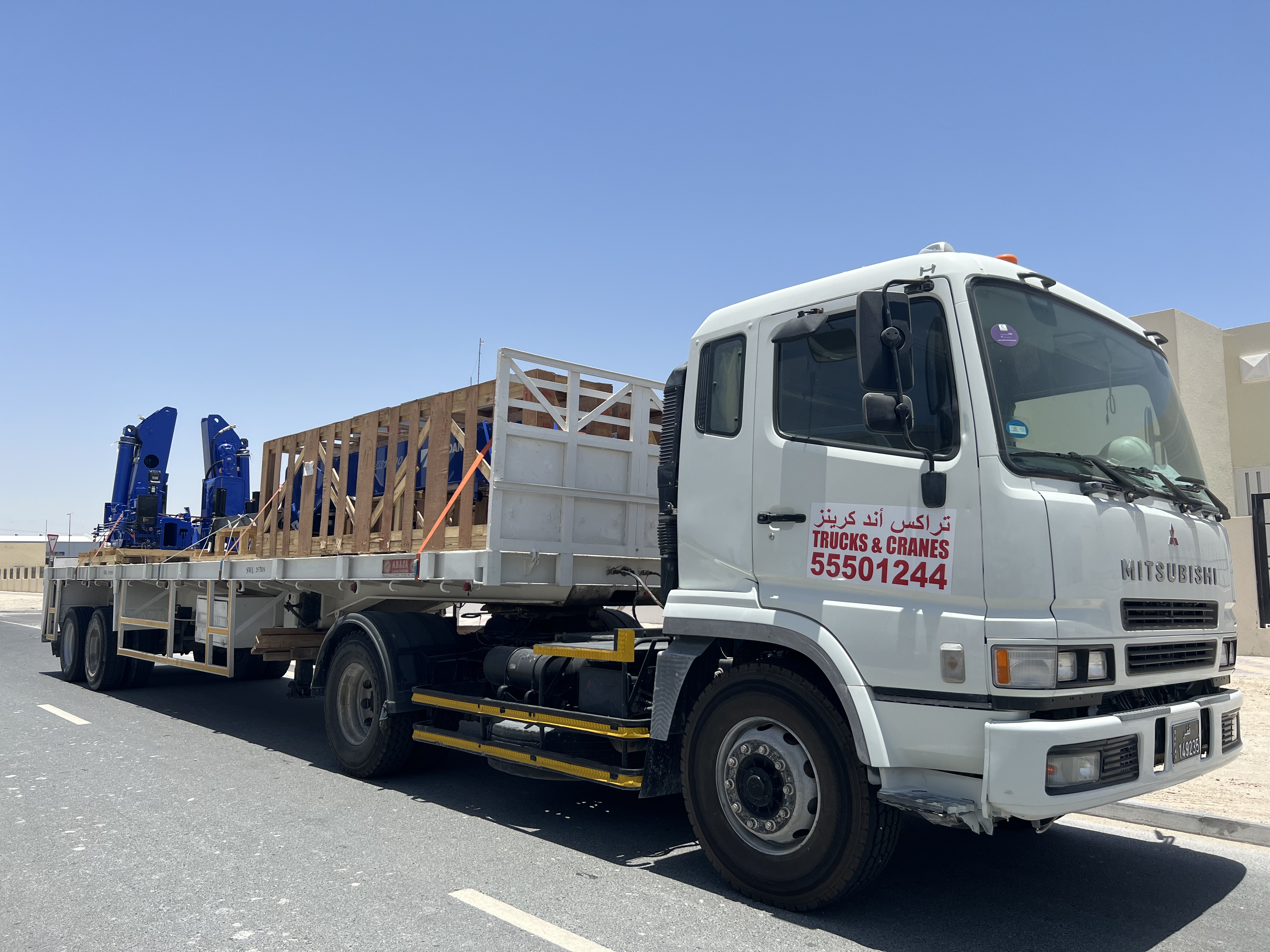 40 Feet Flatbed Trailer Heavy Transport Qatar
